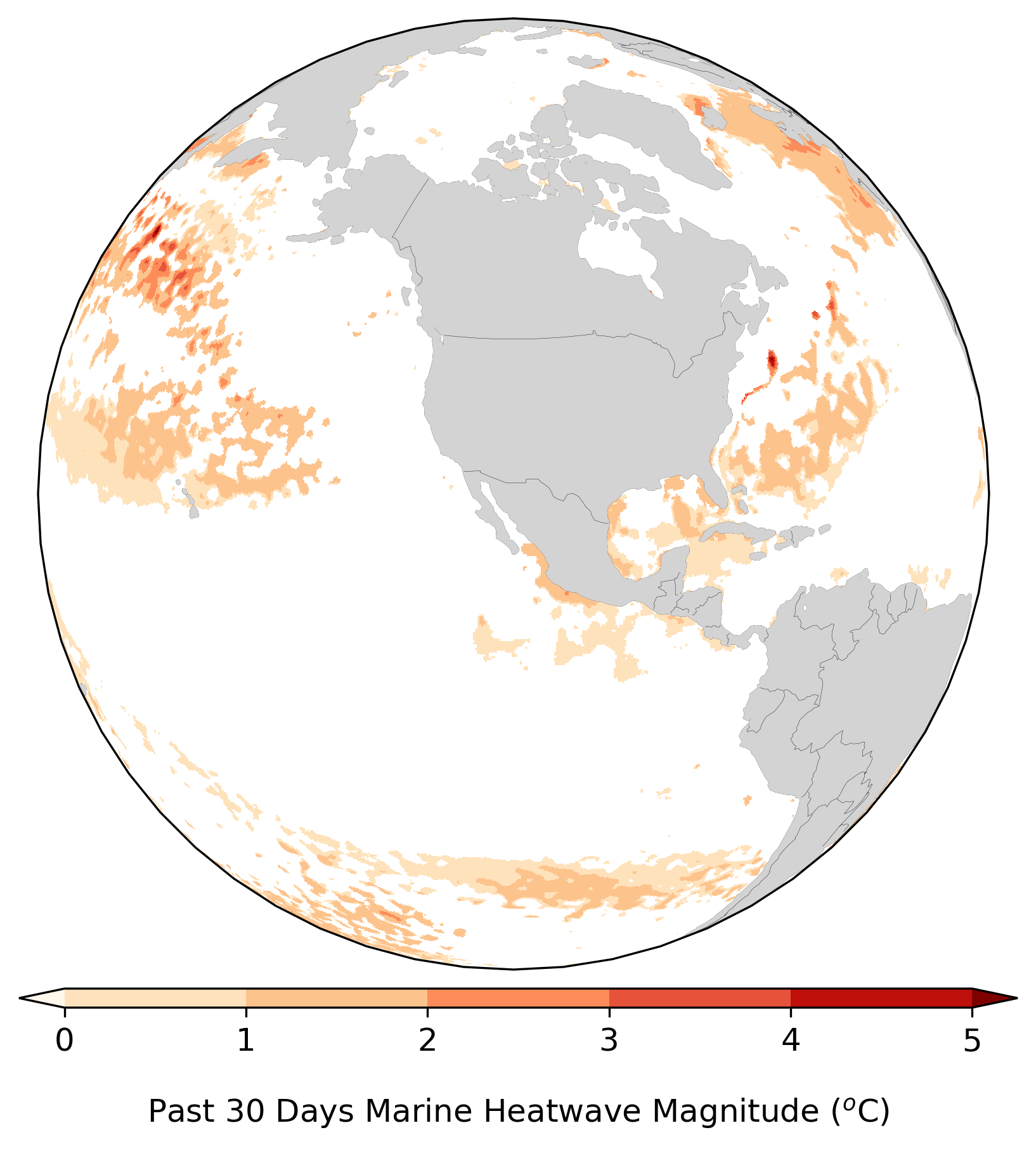 marine heatwave map